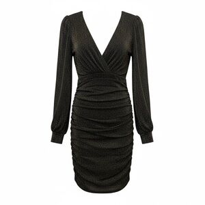 Emprada gold glittered ruched dress